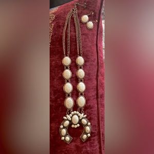 Beautiful White Topaz Necklace and Matching Earrings